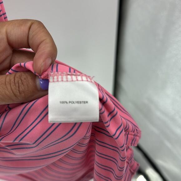 Peter Millar Drum Performance Polo pink classic size 2XL UPF 50 featherweight - Picture 7 of 7